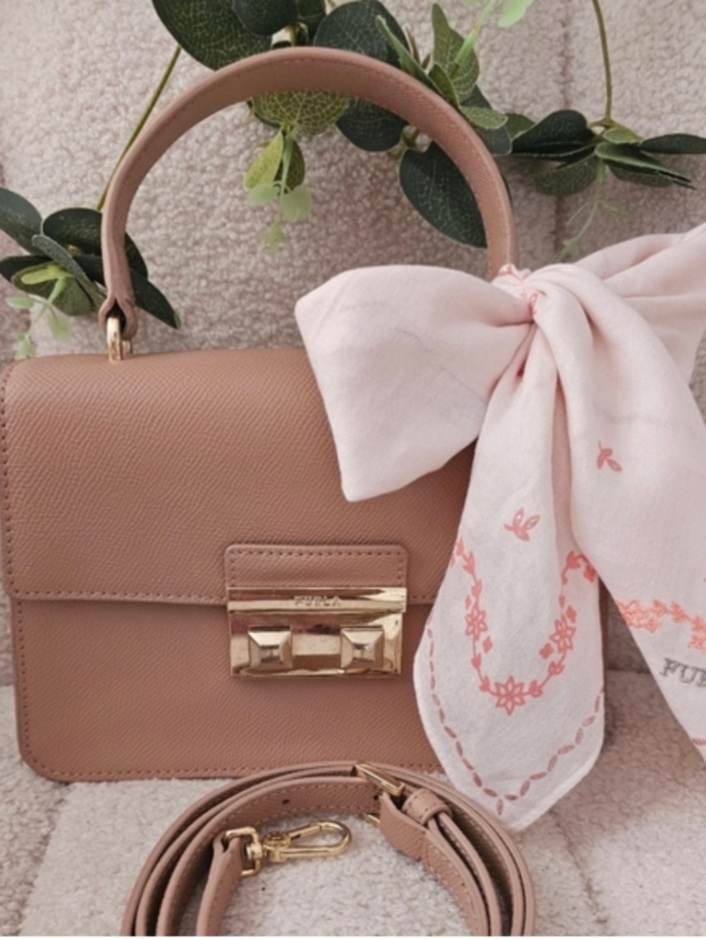 Furla:Mini Tote With Top Handle & Scarf